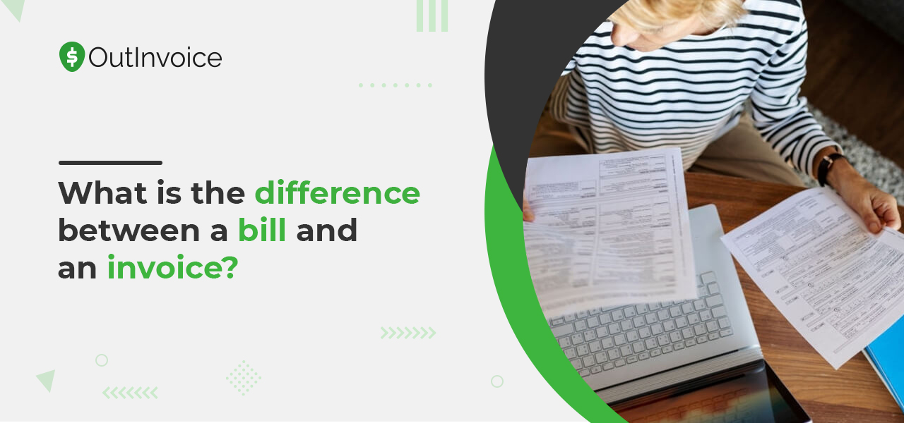 difference between bill and invoice in quickbooks