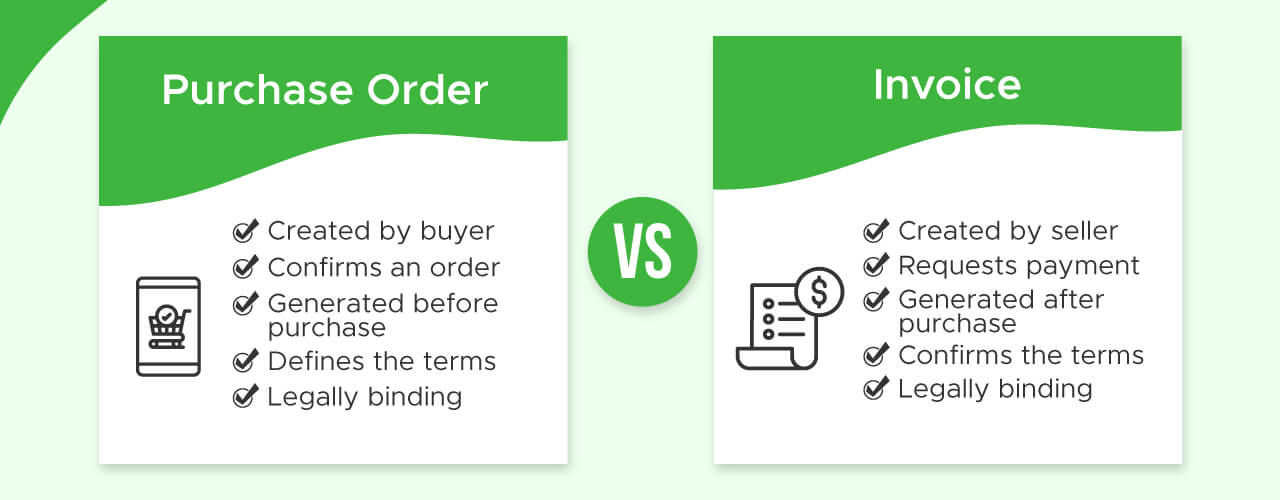 purchase order and invoice difference